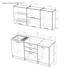 Кухонный гарнитур прямой «Лира экстра», 1700 мм, цвет ясень шимо светлый - Фото 2