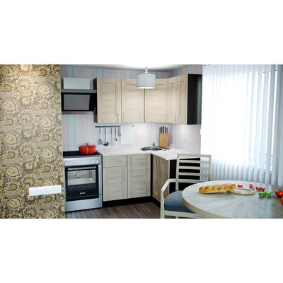 Кухонный гарнитур угловой «Ника прайм», 1200×1400 мм, цвет дуб сонома