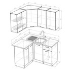 Кухонный гарнитур угловой «Ника прайм», 1200×1400 мм, цвет дуб сонома - Фото 2