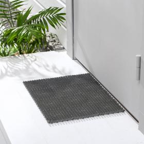 Покрытие ковровое щетинистое «Травка-эконом», 36×48 см, цвет серый Ош