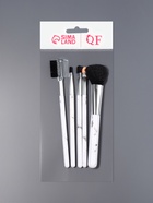 Набор кистей для макияжа «Мрамор», 5 предметов, белый, чёрный - Фото 5