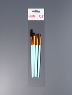 Набор кистей для макияжа COLOR POWER, 4 шт., бирюзовый, золотистый - Фото 5