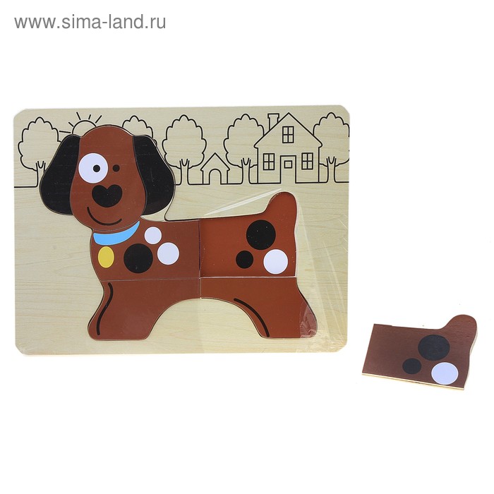 Рамка-вкладыш "Собери щенка", 7 элементов - Фото 1