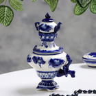 Самовар гжель «гжель», бело-синий,керамика, - Фото 1