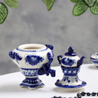 Самовар гжель «гжель», бело-синий,керамика, - Фото 4