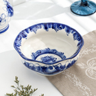 Миска - пельменница гжель «Яркий вкус», бело-синий, фарфор, 7×17 см - Фото 2