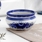 Миска-бульонница, гжель, фарфор, автор Окулова, 6х11 см - Фото 1