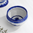 Миска-бульонница, гжель, фарфор, автор Окулова, 6х11 см - Фото 3