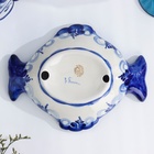 Оливочница "Рыбка", гжель, фарфор, 20х16 см - фото 25347514