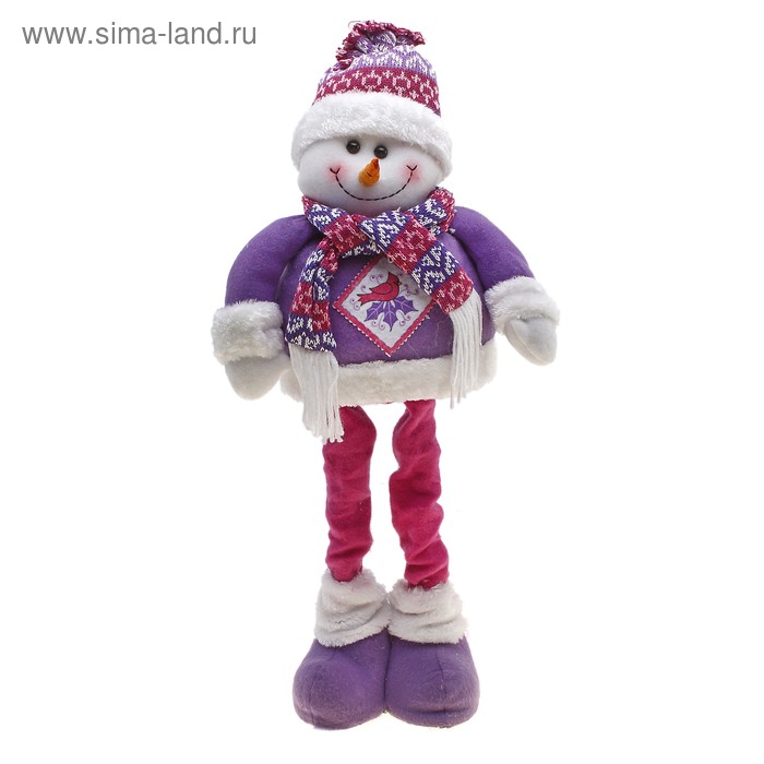 мягкая снеговик фиолет длинные ножки (50,33 см ) - Фото 1