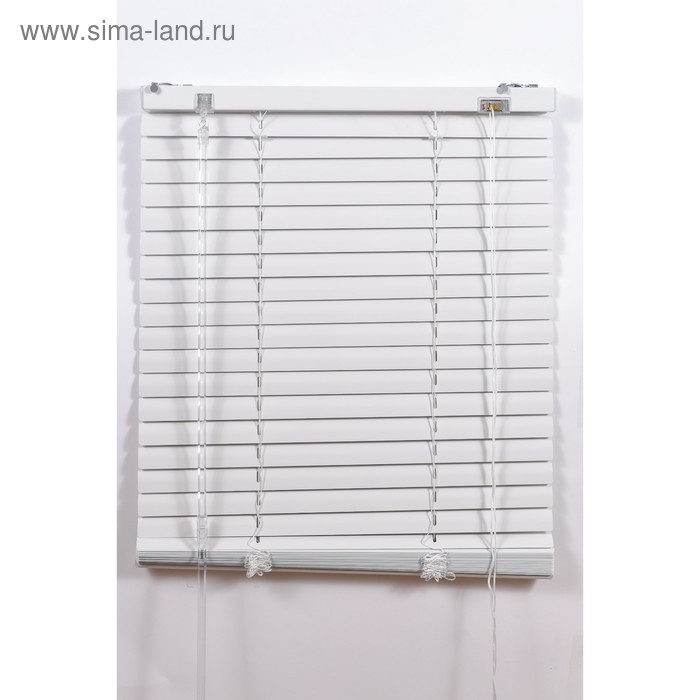 Алюминиевые жалюзи, размер 160×160 см, цвет белый - Фото 1