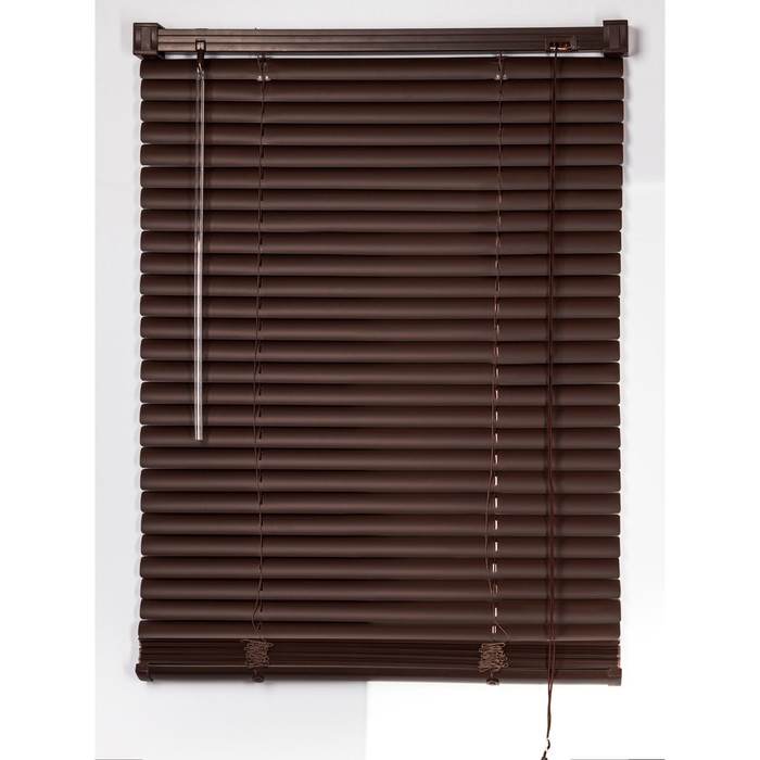 Жалюзи пластиковые, размер 150×160 см, цвет орех - Фото 1