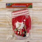 Варежка "Дед Мороз на лыжах" 20 см - Фото 2