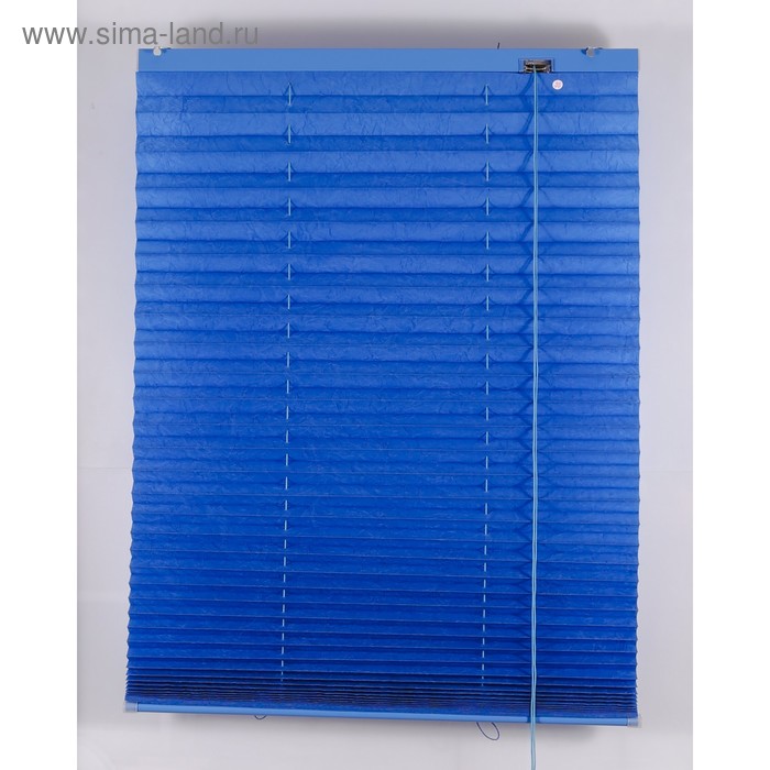 Штора-плиссе, размер 170х160 см, цвет синий
