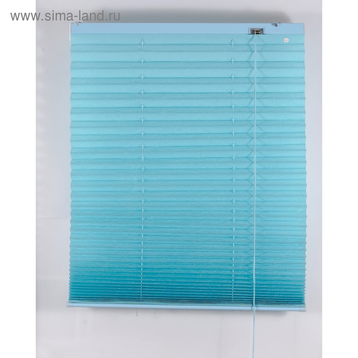 Штора-плиссе, размер 80×160 см, цвет голубой - Фото 1