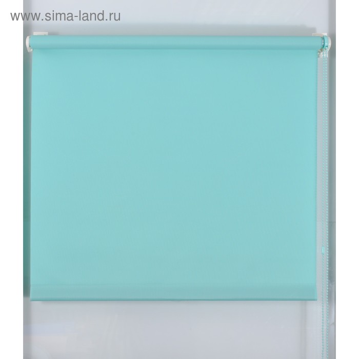 Рулонная штора «Простая MJ», 45×160 см, бирюзовая