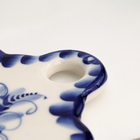 Сырная доска гжель «Черепашка», бело-синий, фарфор, 21х15 см - Фото 3