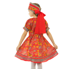 Русский народный костюм "Сказочные цветы", платье, головной убор, р-р 36, рост 134-140 см, цвет красный - Фото 3