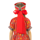 Русский народный костюм "Сказочные цветы", платье, головной убор, р-р 36, рост 134-140 см, цвет красный - Фото 4