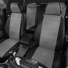 Авточехлы для Chevrolet Orlando 2 с 2018-н.в., 5 мест, джип, перфорация, экокожа, цвет тёмно-серый, чёрный - Фото 2
