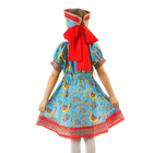 Русский народный костюм "Сказочные цветы", платье, головной убор, р-р 36, рост 134-140 см, цвет голубой - Фото 3