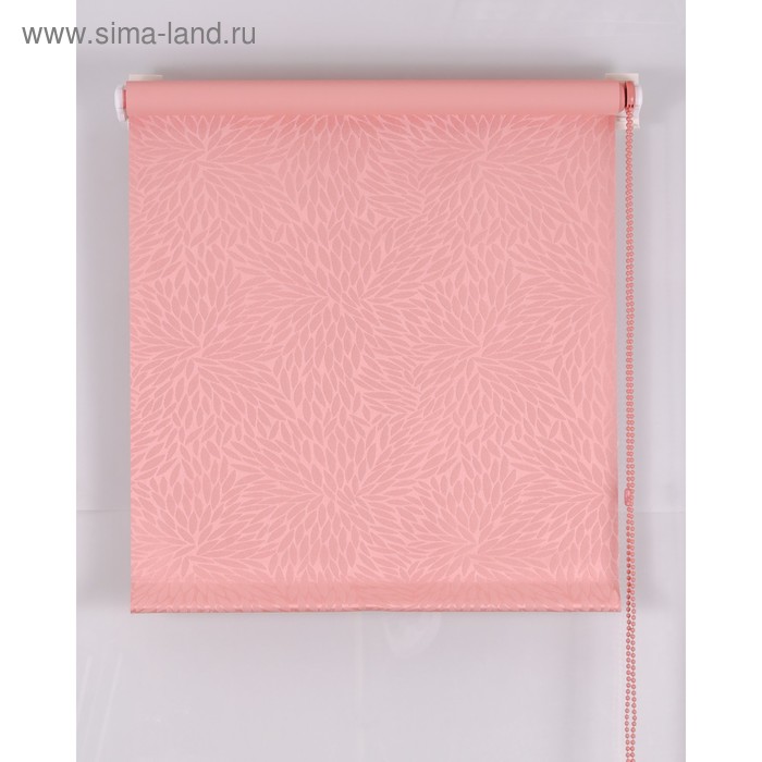 Рулонная штора Blackout, размер 40х160 см, имитация жаккарда «подсолнух», цвет розовый - Фото 1