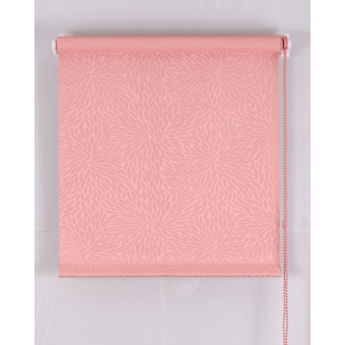 Рулонная штора Blackout, размер 55х160 см, имитация жаккарда «подсолнух», цвет розовый