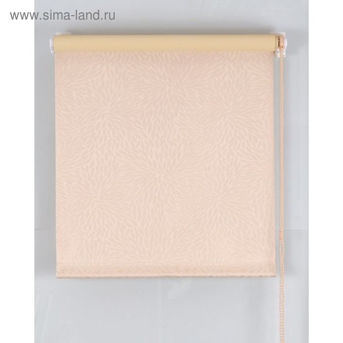 Рулонная штора Blackout «Подсолнух», 160×160 см, имитация жаккарда, персиковая - Фото 1