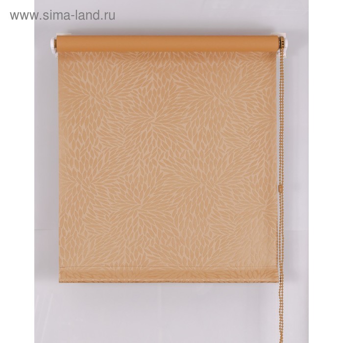 Рулонная штора Blackout «Подсолнух», 50×160 см, имитация жаккарда, цвет кофе с молоком - Фото 1