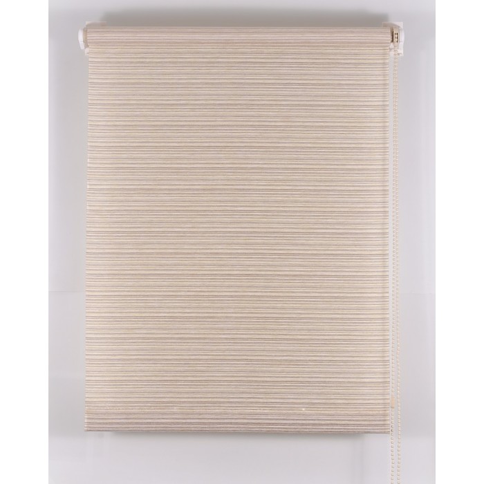 Рулонная штора «Зебрано», размер 160×160 см, цвет светло-жёлтый - Фото 1