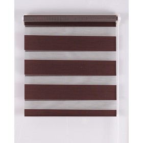 Рулонная штора «День и Ночь», размер 45х160 см, цвет шоколад