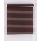 Рулонная штора «День и Ночь», размер 75×160 см, цвет шоколад 4229929