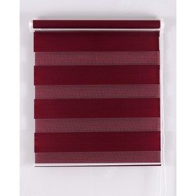 Рулонная штора «День и Ночь», размер 75х160 см, цвет красное вино