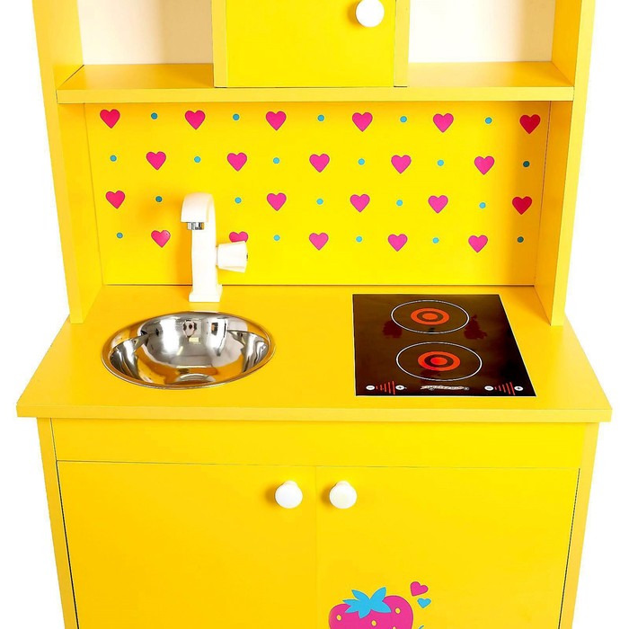 Игровая мебель «Детская кухня «Клубничка», цвет жёлтый - фото 1886372566