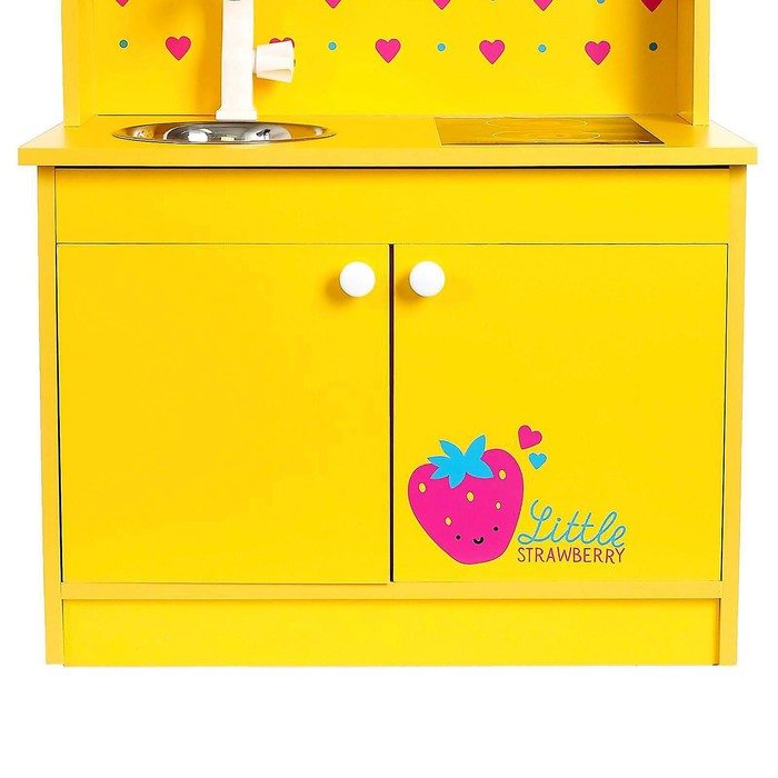 Игровая мебель «Детская кухня «Клубничка», цвет жёлтый - фото 1886372567