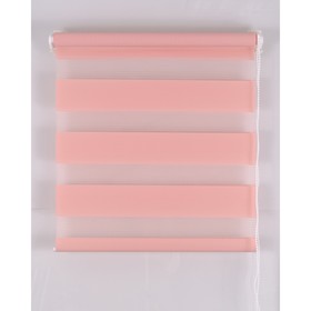 Рулонная штора «День и Ночь», размер 55х160 см, цвет розовый