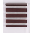 Рулонная штора «День и Ночь», размер 120х160 см, цвет шоколад - фото 2193436
