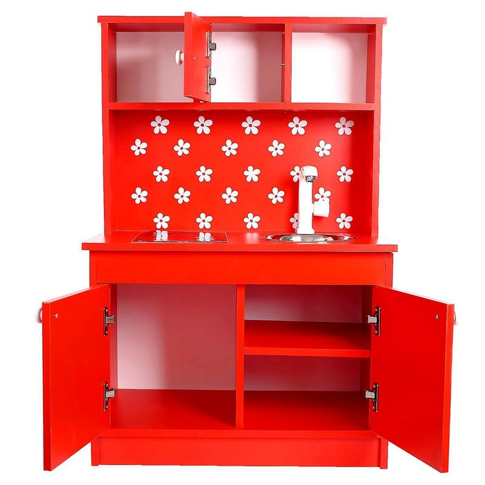 Игровая мебель «Детская кухня «Зайка», цвет красный - фото 1886372611