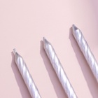 Свечи в торт «Спираль», 6 см, серебряные, набор 10 штук - Фото 3