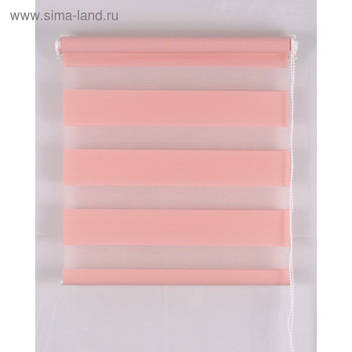 Рулонная штора «День и Ночь», размер 100×160 см, цвет розовый - Фото 1