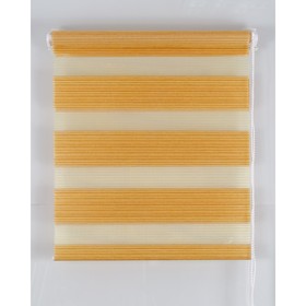 Рулонная штора «Зебра», размер 40х160 см, цвет жёлтый