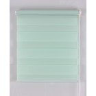 Рулонная штора «День и Ночь», размер 40×160 см, цвет светло-зелёный 4229192