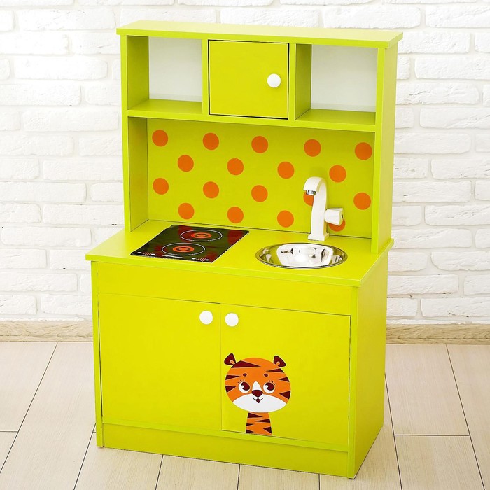 Игровая мебель «Детская кухня «Тигрёнок», цвет зелёный