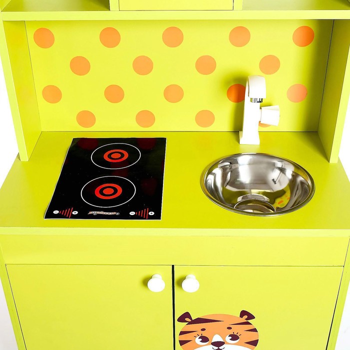 Игровая мебель «Детская кухня «Тигрёнок», цвет зелёный - фото 1886372713