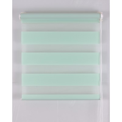 Рулонная штора «День и Ночь», размер 180×160 см, цвет светло-зелёный