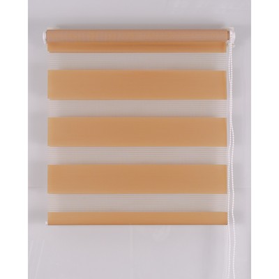 Рулонная штора «День и Ночь», размер 40×160 см, цвет кофе с молоком