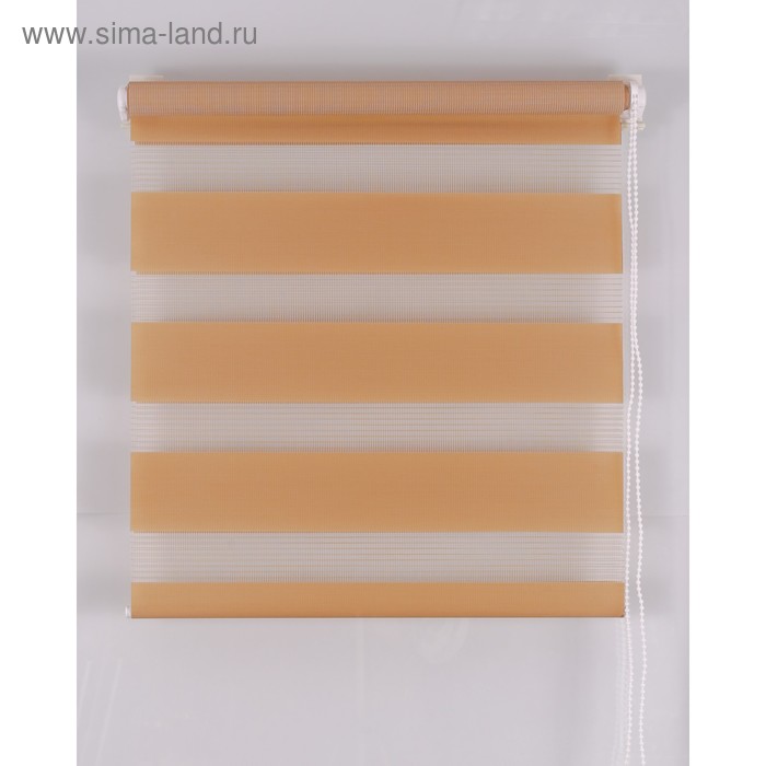 Рулонная штора «День и Ночь», размер 40×160 см, цвет кофе с молоком - Фото 1