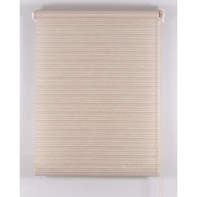 Рулонная штора «Зебрано», 200×160 см, цвет светло-жёлтый