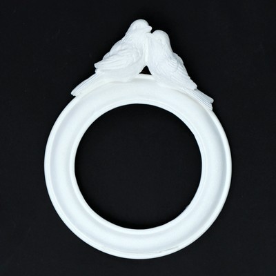 Фоторамка "Круглая с птичками", белая