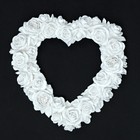 Фоторамка "Сердце из роз" белая - фото 8791020